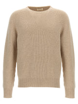 MA'RY'YA Beige Virgin Wool Cardigan