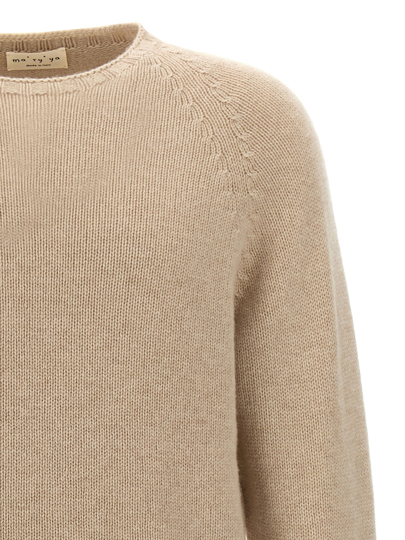 Cardigan MA'RY'YA en Laine Vierge Beige