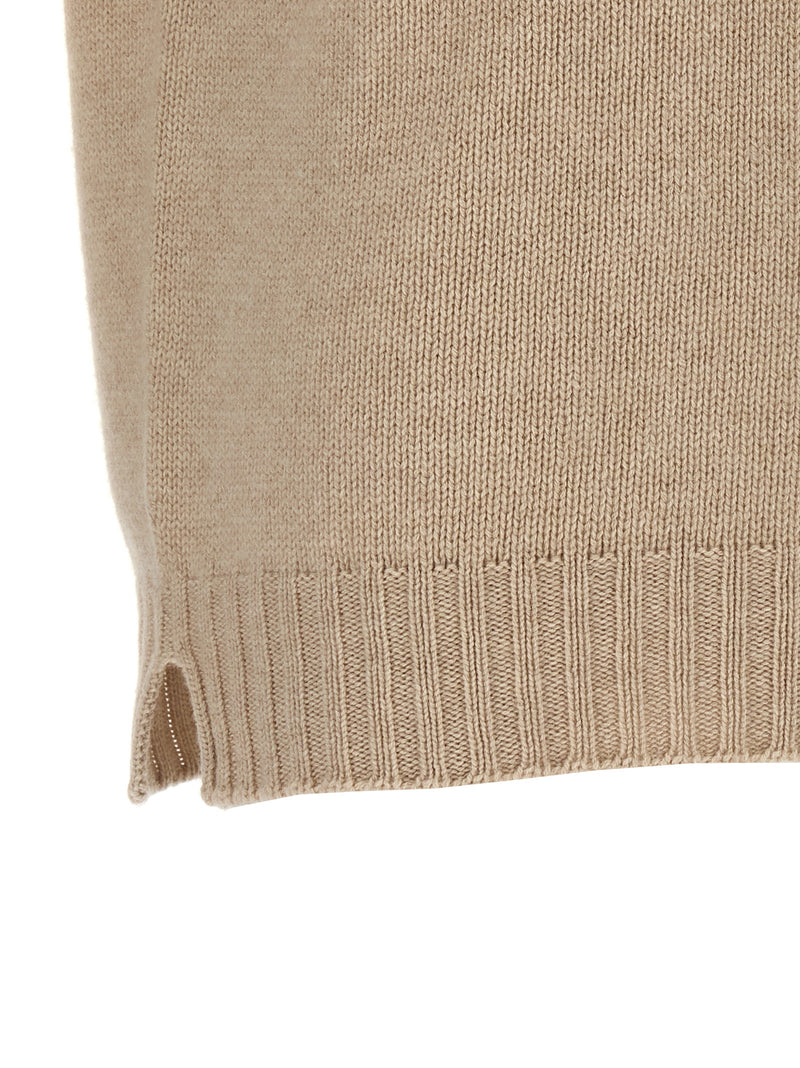 Cardigan MA'RY'YA en Laine Vierge Beige