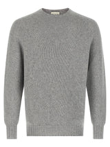 MA'RY'YA Gray Virgin Wool Cardigan