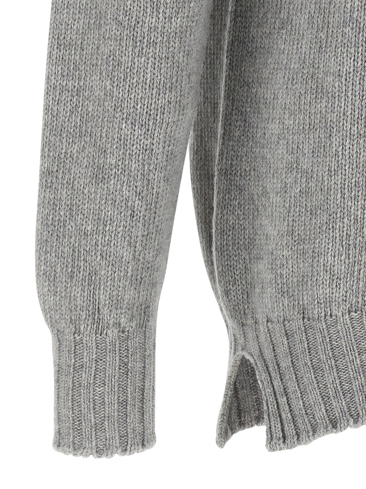 MA'RY'YA Gray Virgin Wool Cardigan