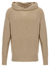 MA'RY'YA Beige Virgin Wool Cardigan