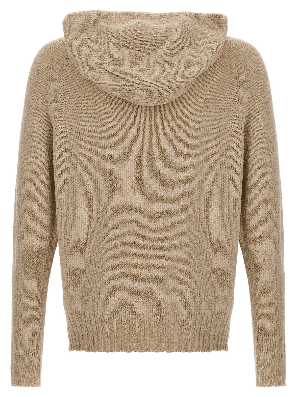 MA'RY'YA Beige Virgin Wool Cardigan