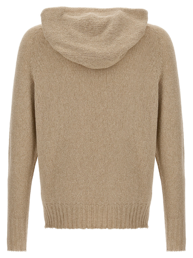 MA'RY'YA Beige Virgin Wool Cardigan - Luxurious Italian Style