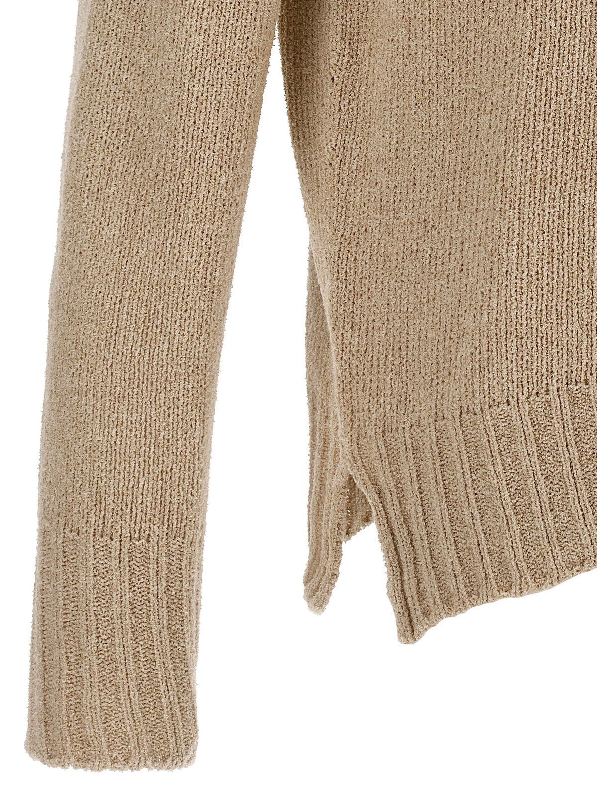 MA'RY'YA Beige Virgin Wool Cardigan