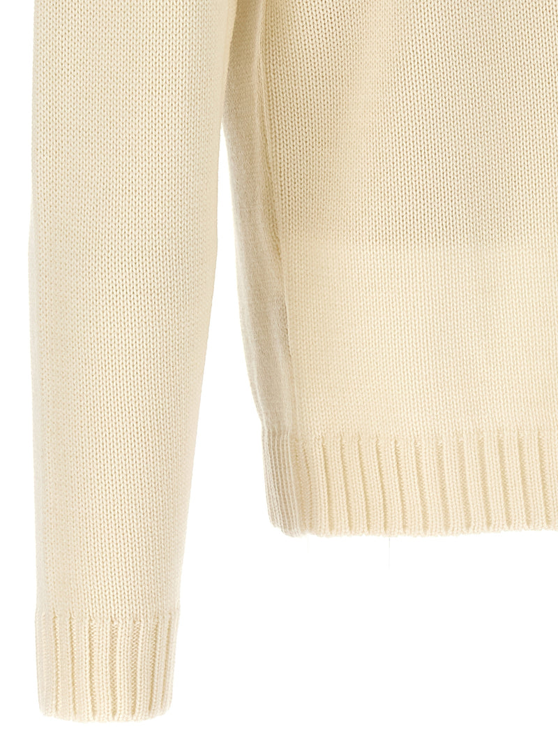 ZANONE White Virgin Wool Cardigan for Men