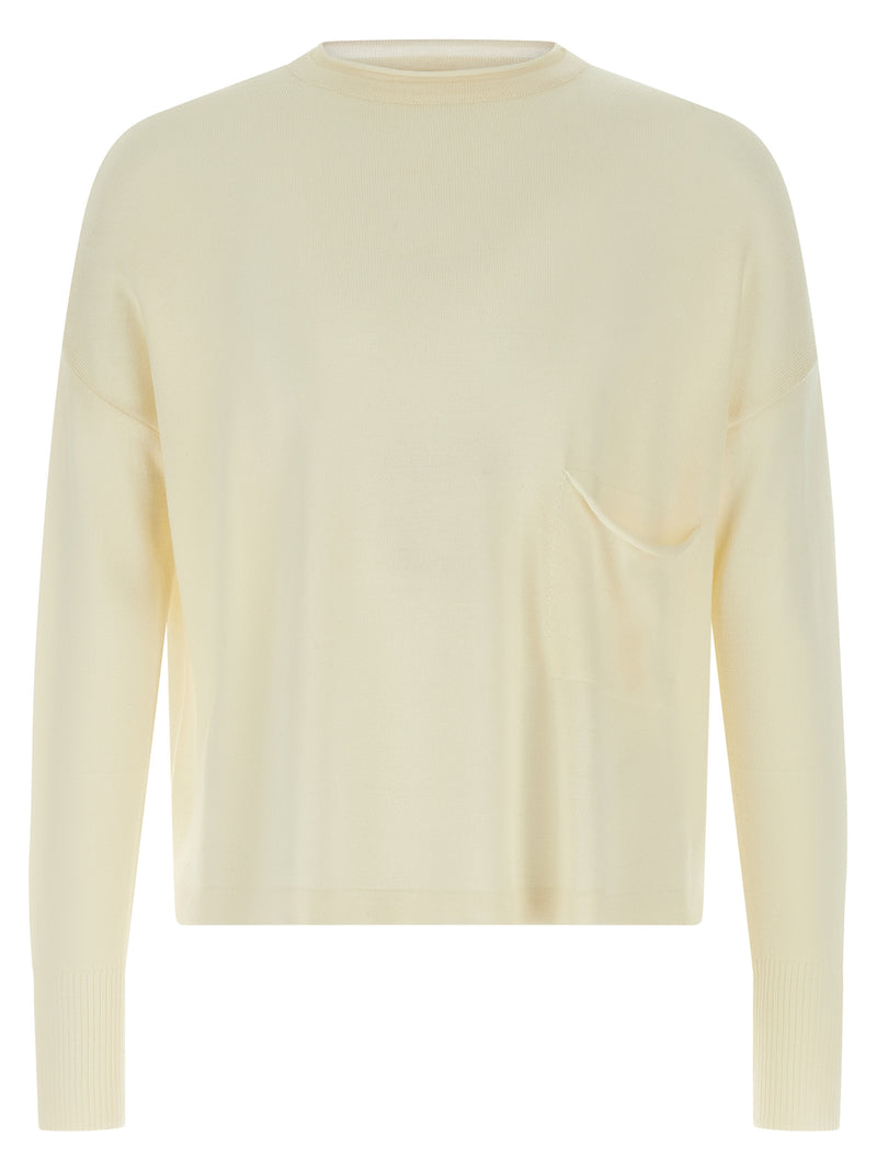 MA'RY'YA White Virgin Wool Cardigan - Luxurious Style