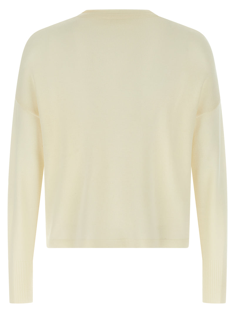 MA'RY'YA White Virgin Wool Cardigan - Luxurious Style