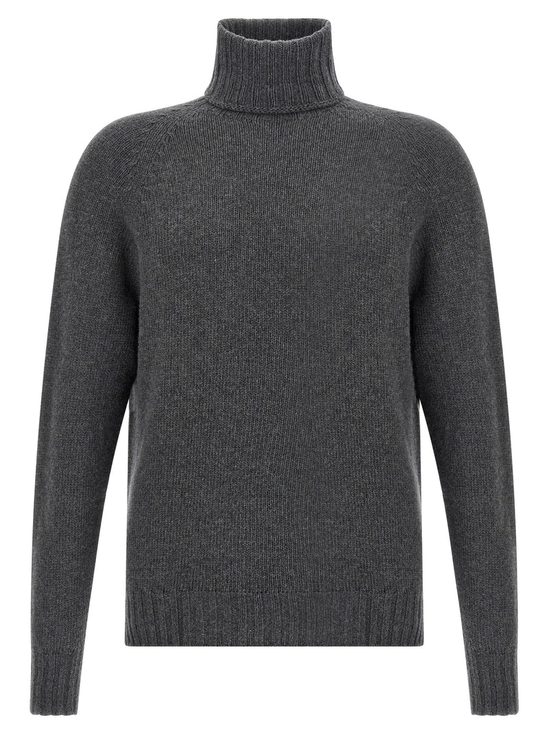 MA'RY'YA Gray Virgin Wool Cardigan for Men