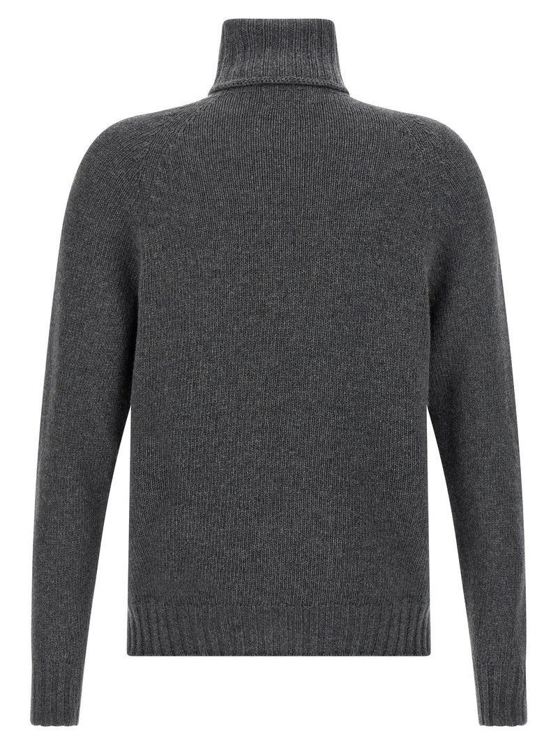 MA'RY'YA Gray Virgin Wool Cardigan for Men