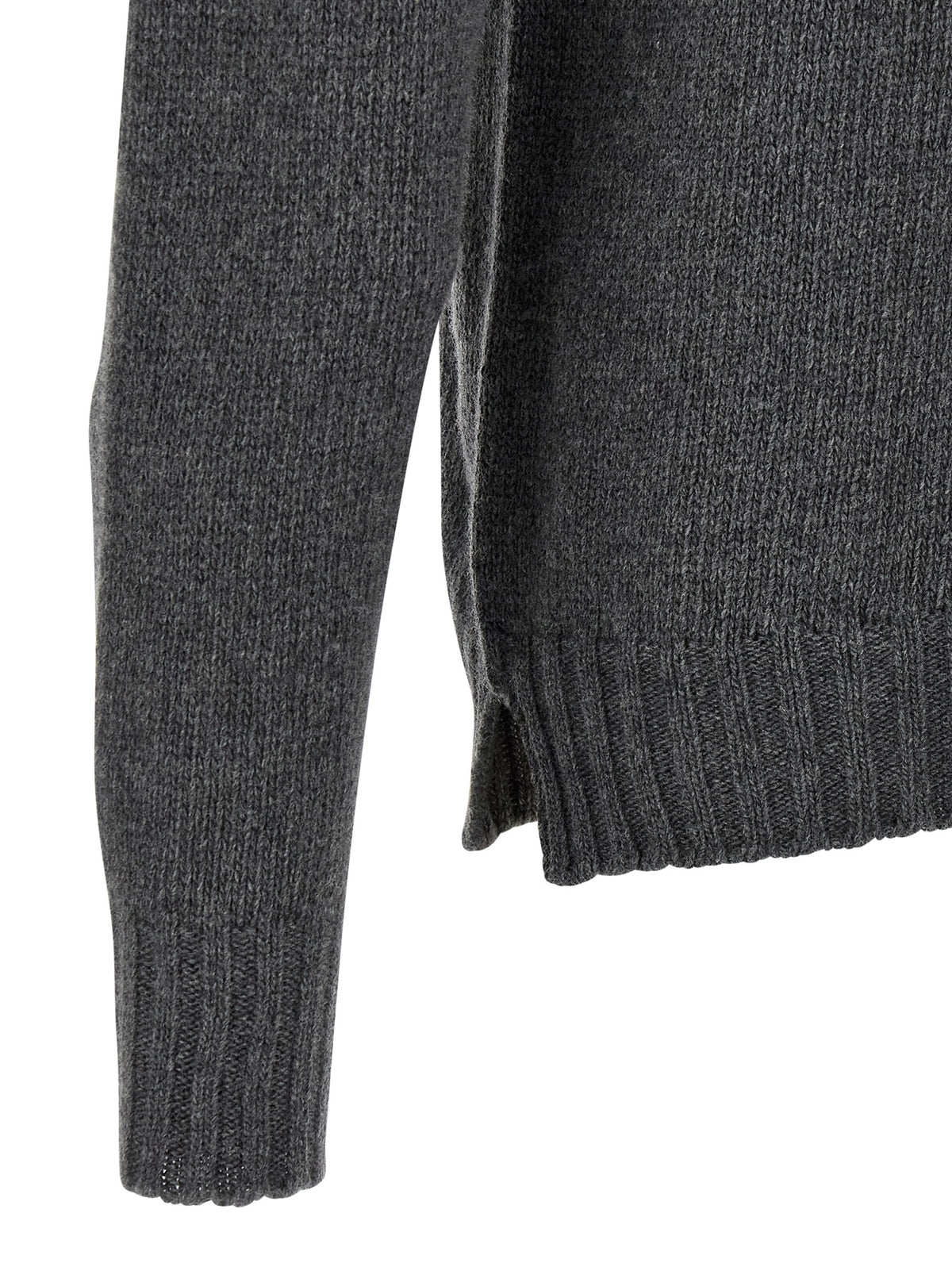 MA'RY'YA Gray Virgin Wool Cardigan