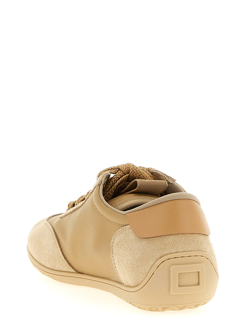 Roger Vivier Beige Calfskin High Top Sneakers - Viv Low