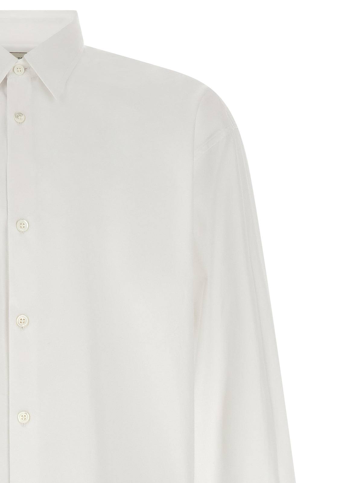 Dries Van Noten Croomd White Cotton Poplin Blouse