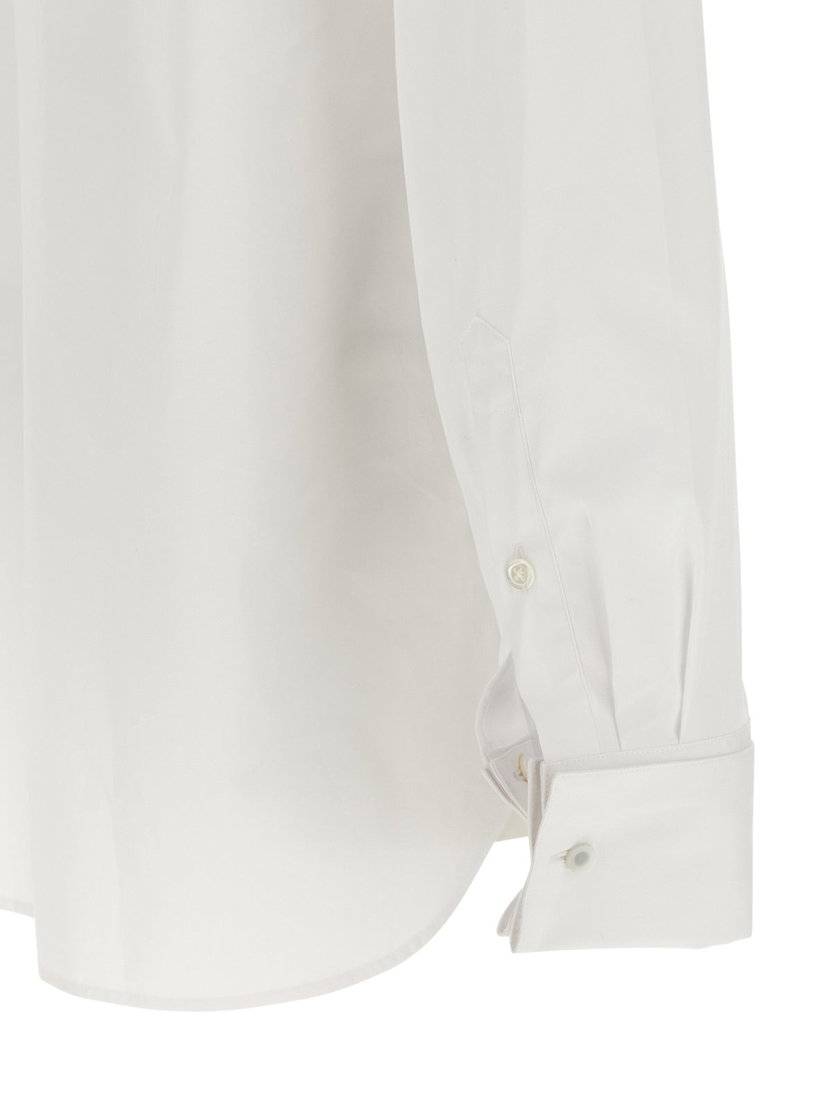 Dries Van Noten Croomd White Cotton Poplin Blouse
