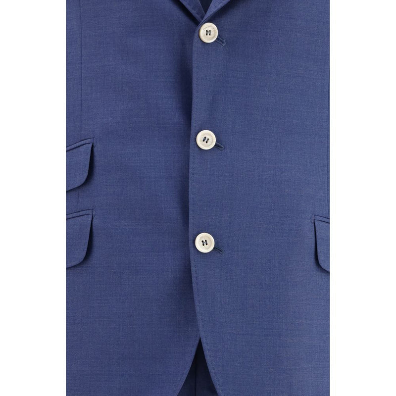 Brunello Cucinelli Blue Wool Oves Aries Two-Piece Suit
