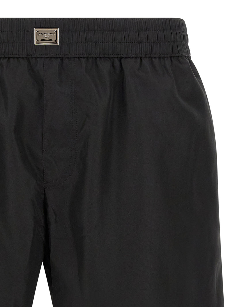 Dolce & Gabbana Black Polyamide Swim Shorts
