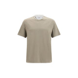 T-shirt en coton bicolore Brunello Cucinelli