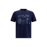 Brunello Cucinelli T-shirt en coton bleu