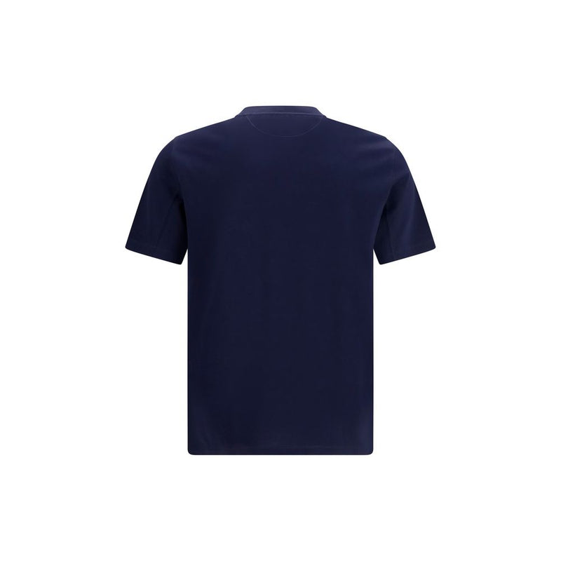 Brunello Cucinelli T-shirt en coton bleu