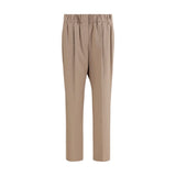 Brunello Cucinelli Beige Cotton Casual Pants for Women