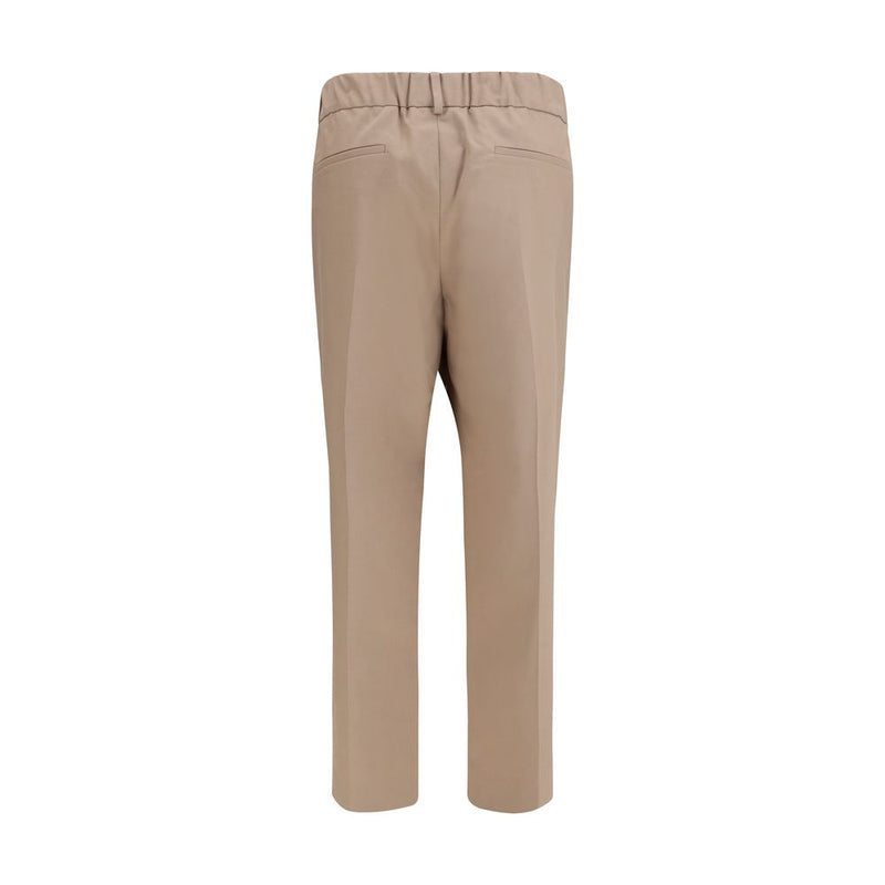 Brunello Cucinelli Beige Cotton Casual Pants for Women