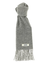 Jacquemus Gray Alpaca Leather Foulard
