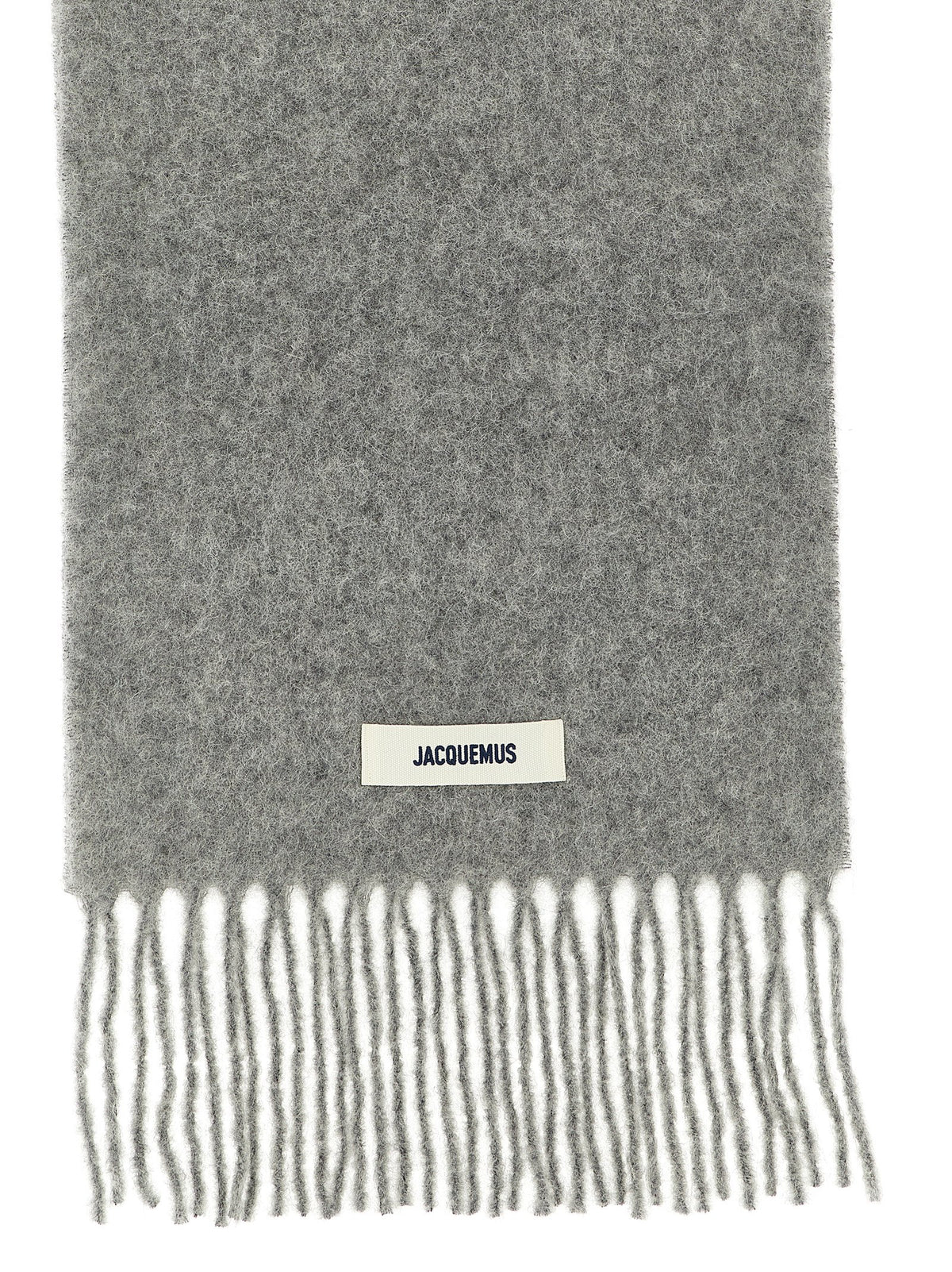 Jacquemus Gray Alpaca Leather Foulard