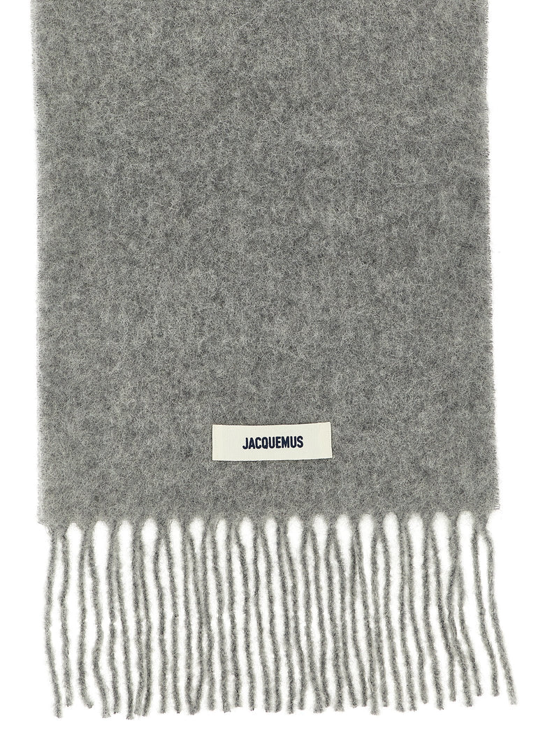 Jacquemus Gray Alpaca Leather Foulard - L’Echarpe Carro