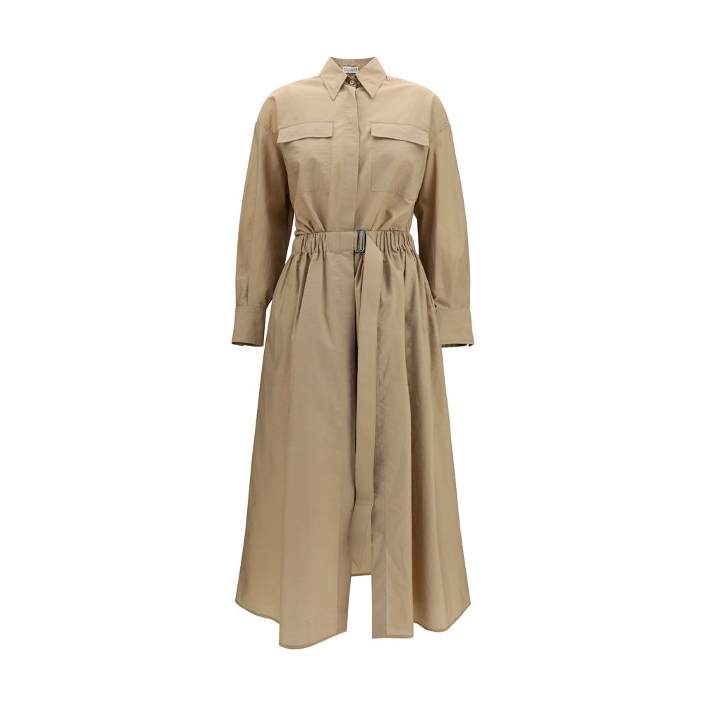 Brunello Cucinelli Beige Cotton Casual Dress for Women