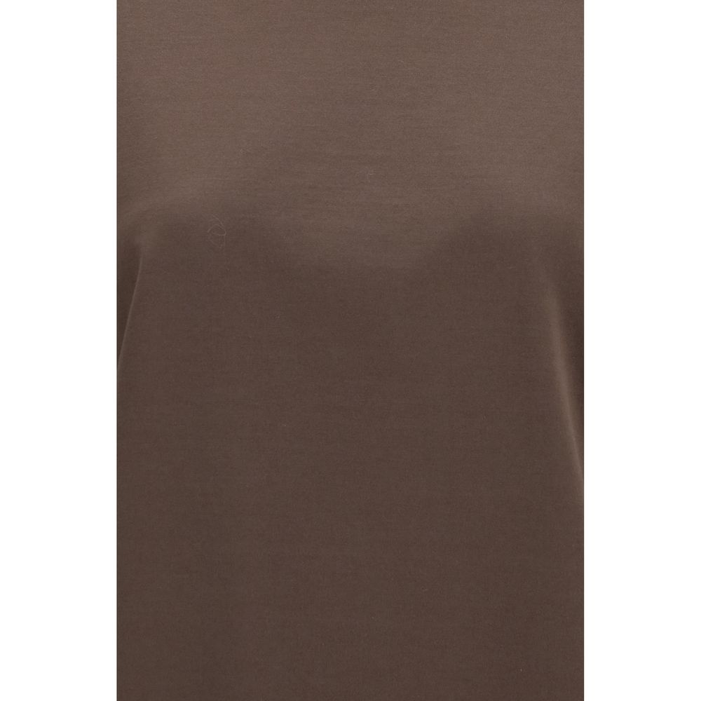 T-shirt en coton marron Brunello Cucinelli