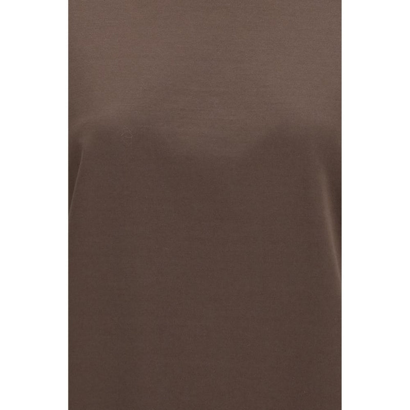 T-shirt en coton marron Brunello Cucinelli