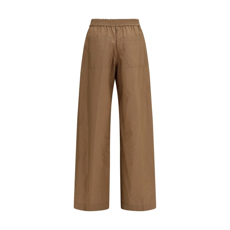 Brunello Cucinelli Brown Cotton Casual Pants for Women