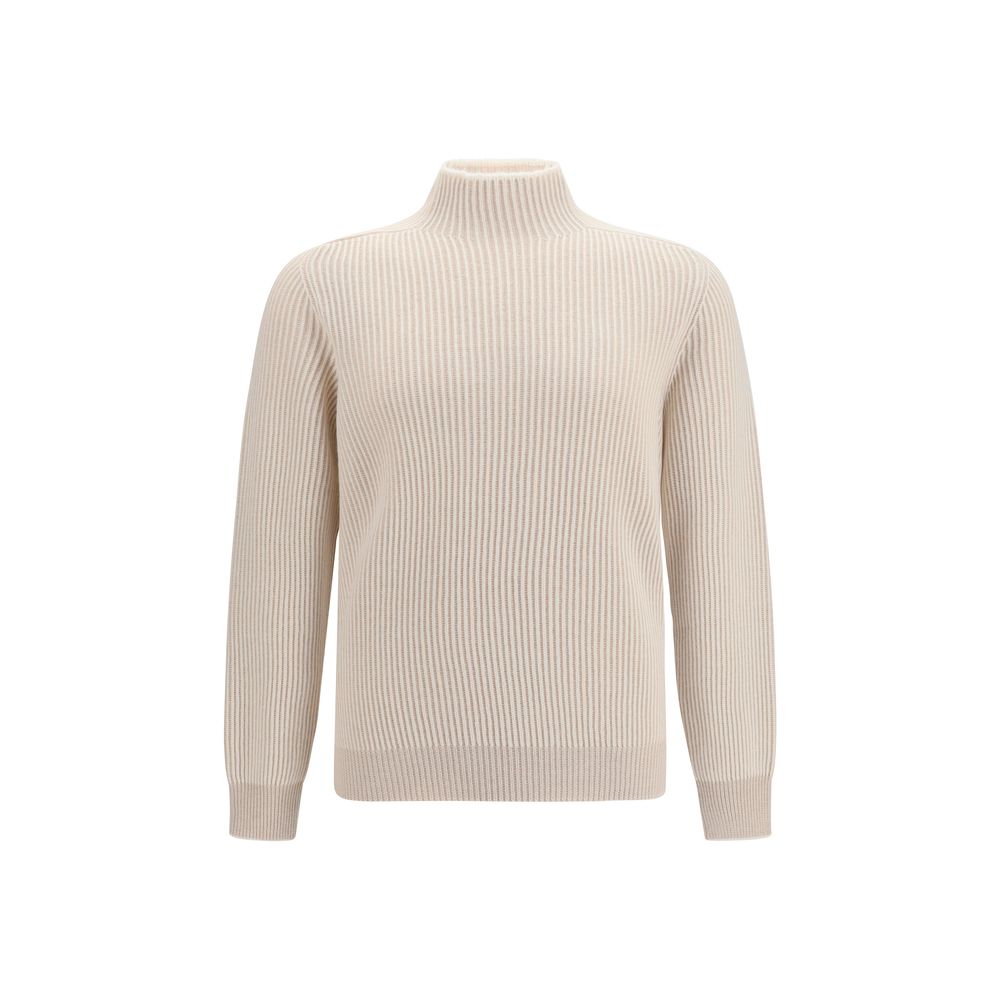 Col roulé Brunello Cucinelli en cachemire beige