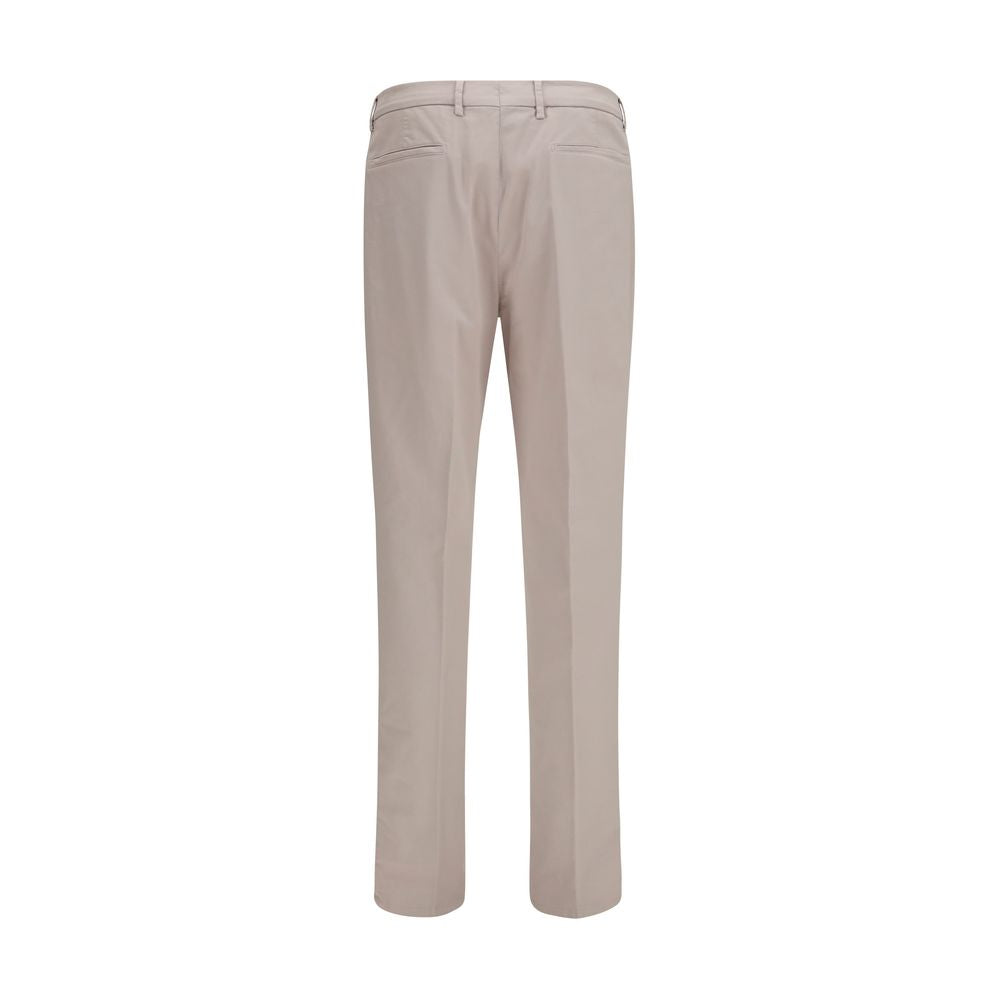 Pantalon chino en coton beige Brunello Cucinelli