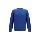 Brunello Cucinelli Blue Cotton Sweatshirt
