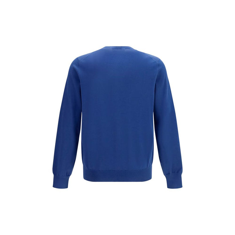 Sweat-shirt en coton bleu Brunello Cucinelli