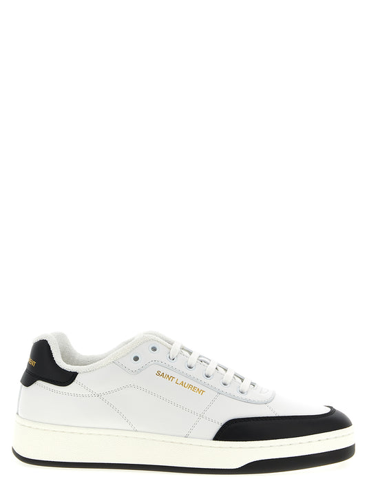 Saint Laurent SL/61 Bicolor Calfskin Low Top Sneakers
