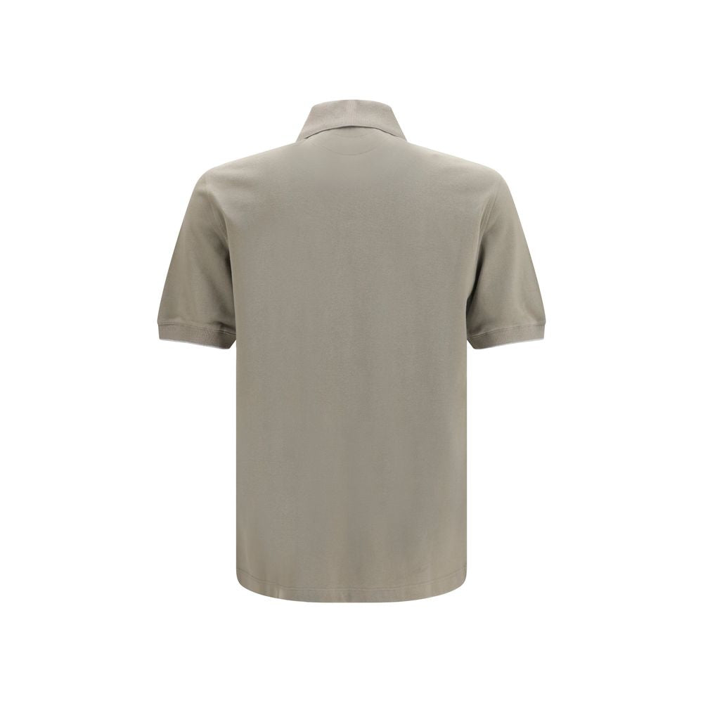 Polo Brunello Cucinelli en coton bicolore