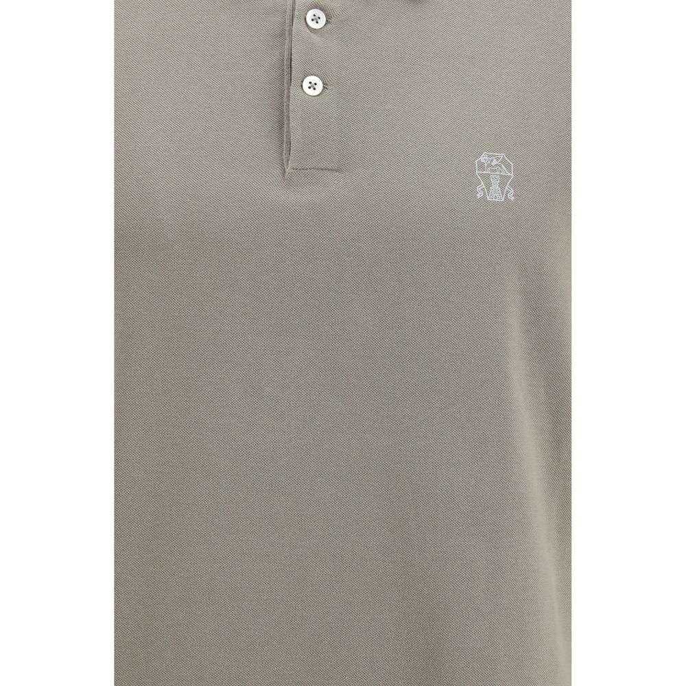 Polo Brunello Cucinelli en coton bicolore