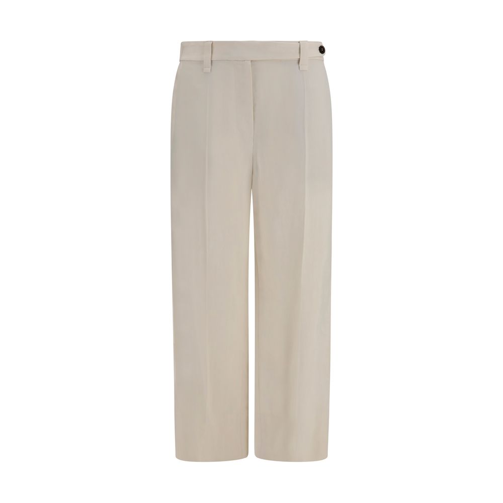 Brunello Cucinelli Beige Viscose Casual Pants for Women