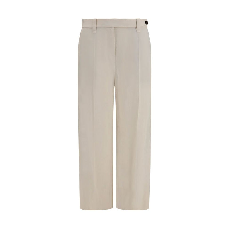 Brunello Cucinelli Beige Viscose Casual Pants for Women