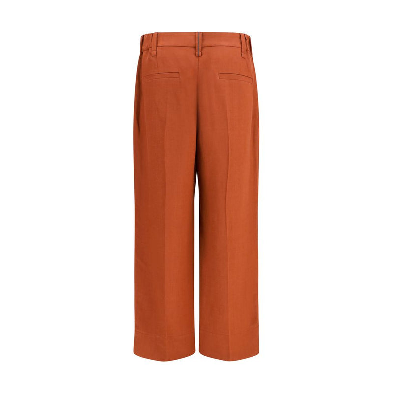 Brunello Cucinelli Brown Viscose Casual Pants for Women