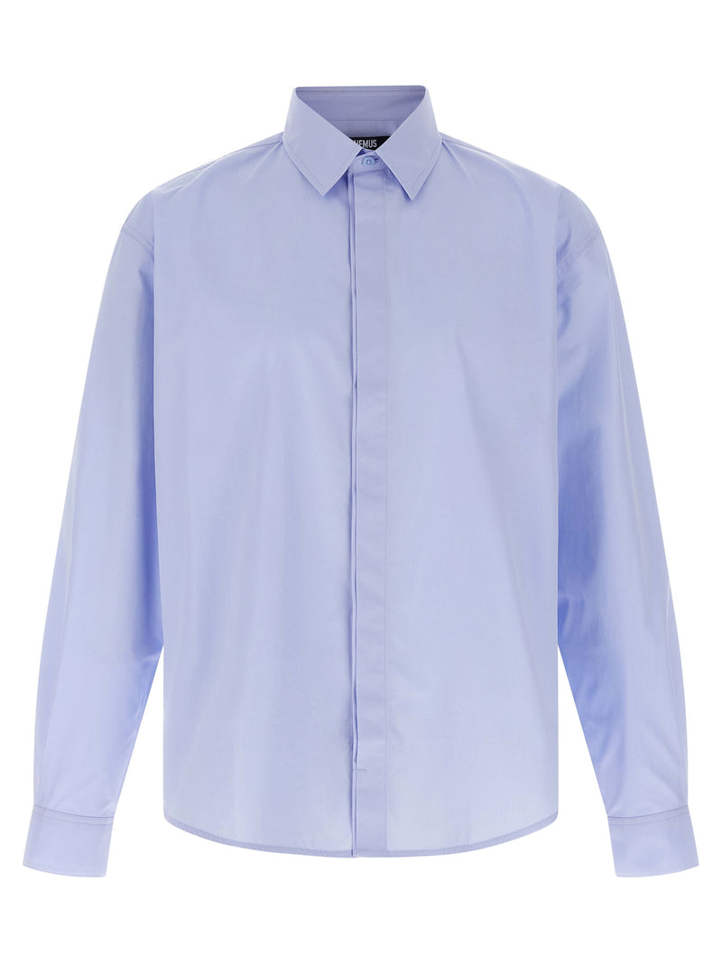 Jacquemus La Chemise Simon Blue Cotton Blouse