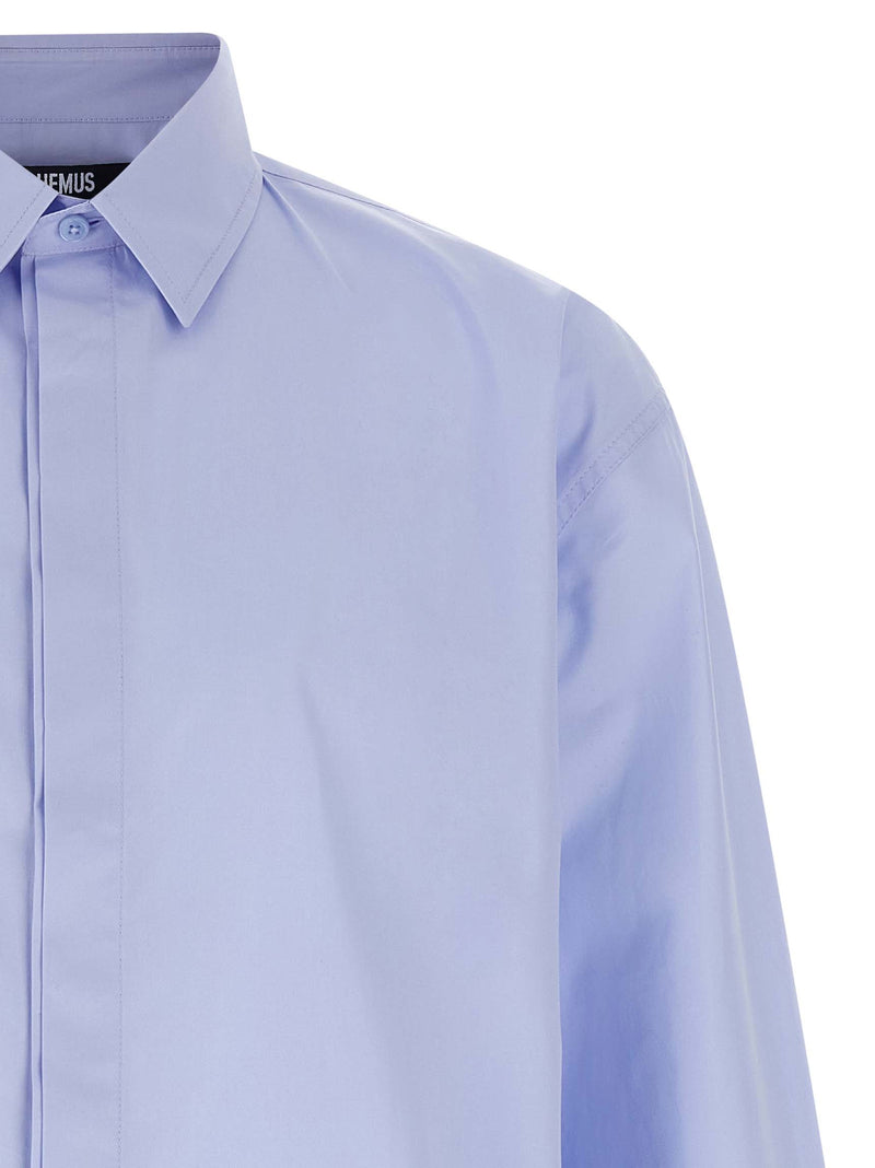Jacquemus La Chemise Simon Blue Cotton Blouse