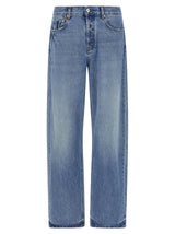 Jacquemus Le De-Nime Droit Blue Cotton Straight-Leg Jeans