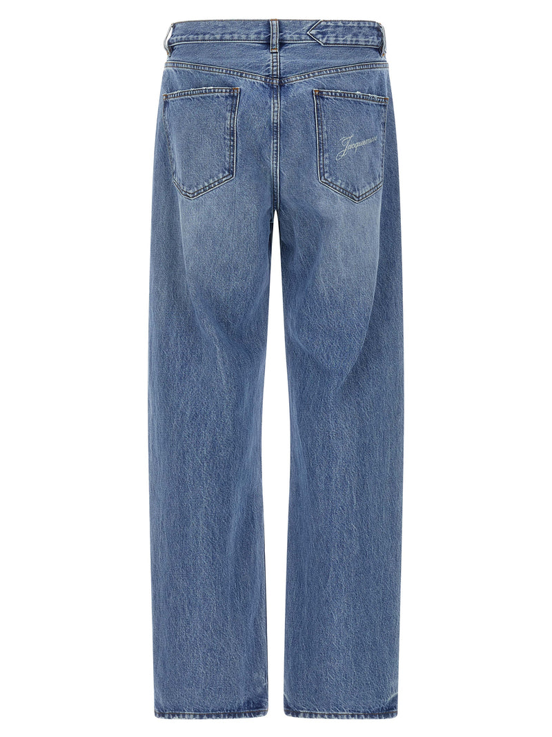 Jacquemus Le De-Nime Droit Blue Cotton Straight-Leg Jeans