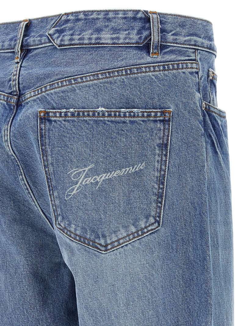 Jacquemus Le De-Nime Droit Blue Cotton Straight-Leg Jeans