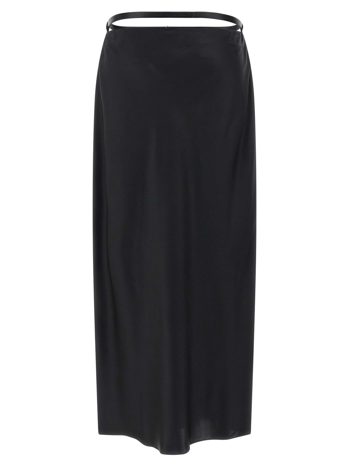 Tom Ford Black Silk Midi Skirt