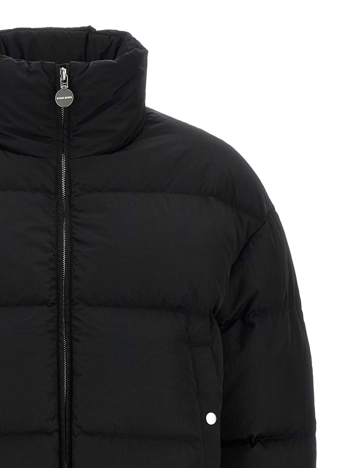 IENKI IENKI Black Nylon Full-Length Jacket