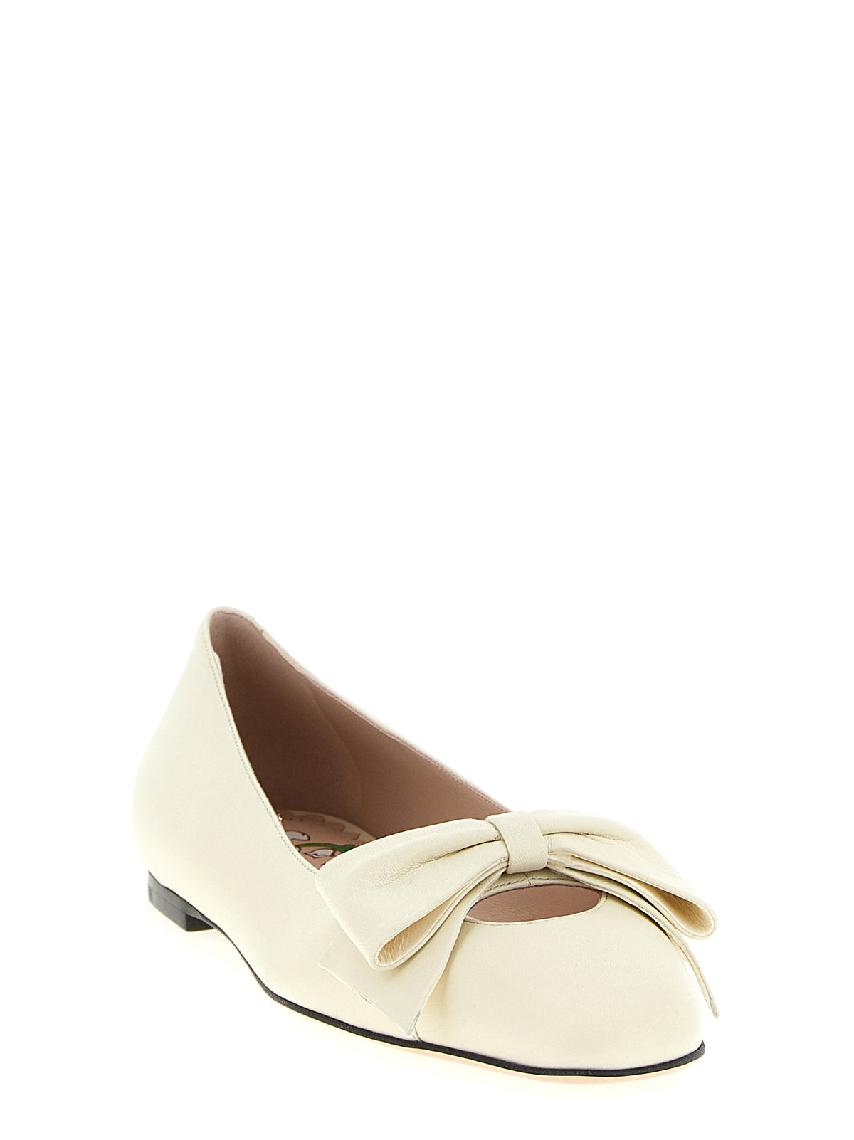 Valentino Garavani White Leather Ballet Flats - Bowow Model
